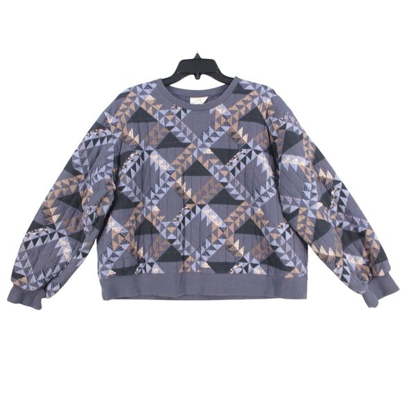 Universal Thread Womens Size - XXL Geometric Patchwork Sweatshirt - Picture 1 of 8